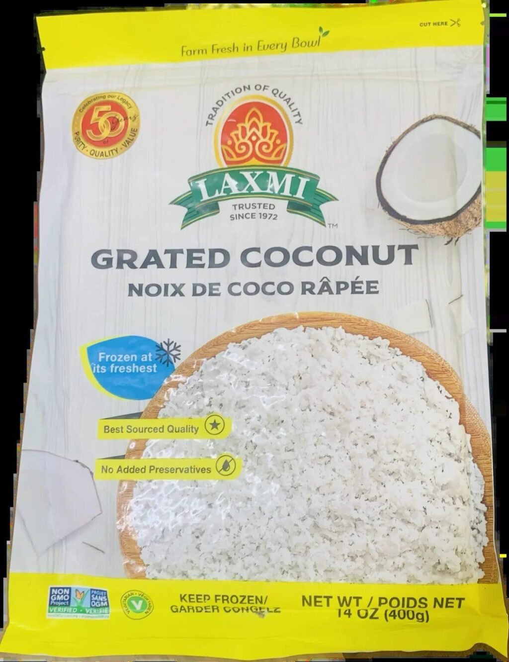 Grated Coconut Frozen - Laxmi (400g)