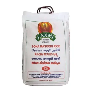 Laxmi Sona Masoori Rice 20 lb package