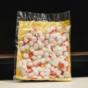 Premium round cotton wicks infused with Kesar for rituals and ambiance.