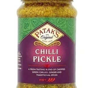 Patak's Hot Chilli Pickle jar, 280Gm, featuring traditional Indian spices.