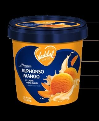 Alphonso Mango Ice Cream - Vadilal (1 Ltr)