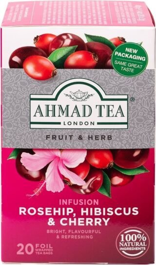 Fruit And Herb Infused With Rosehip, Hibiscus And Cherry - Ahmad Tea (20 Foils )
