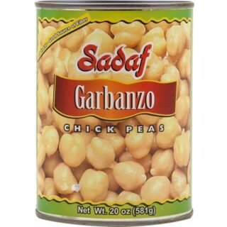 20 Oz pack of Sadaf Garbanzo Beans, nutritious chick peas for cooking and salads.