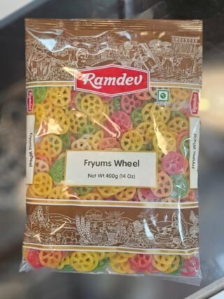 Ramdev Fryums Wheel snack pack, 400gm, Indian crunchy snack