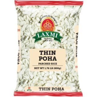 Laxmi Thin Poha in a 2 Lb pack, ideal for quick and healthy meals.