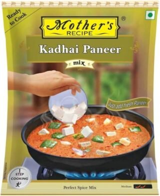 Mothers Recipe Kadhai Paneer Spice Mix package, 80g, ready to cook blend for flavorful dishes.