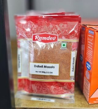 100g pack of Ramdev Dabeli Masala spice blend for Indian cuisine