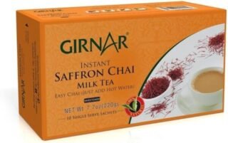 Girnar Instant Saffron Tea package with royal design