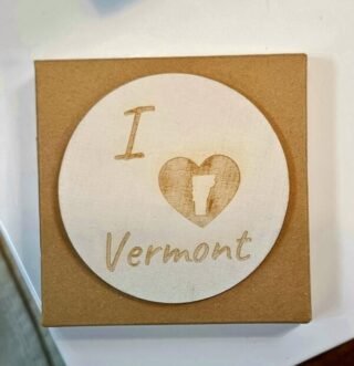 Fridge magnet featuring 'I Love Vermont' design