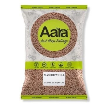 Aara Malka Masoor Whole 2 Lb package showcasing nutritious lentils