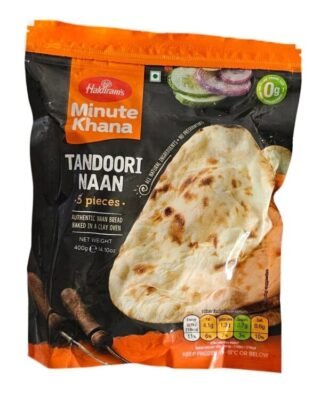 Haldirams Tandoori Naan bread package, 400 grams.