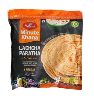 Haldirams Lachcha Paratha, a traditional Indian flatbread, flaky and ready to cook.