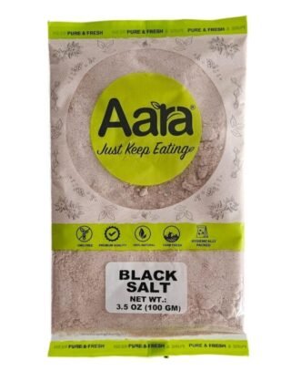 Aara Black Salt in a 100 gm package, ideal for enhancing culinary flavors.