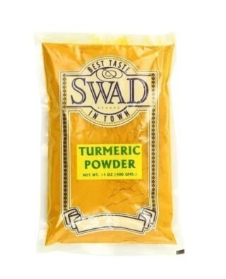 SWAD Turmeric Powder 400 Gm package with bright yellow design