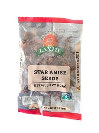 Laxmi Star Anise Seeds in a 100 Gm package, ideal for enhancing flavor in cooking.