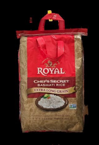 Royal Chef Secret Basmati Rice 10 Lb package