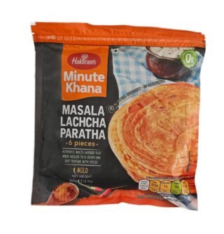 Haldiram's Masala Lachcha Paratha pack showcasing authentic Indian flavors