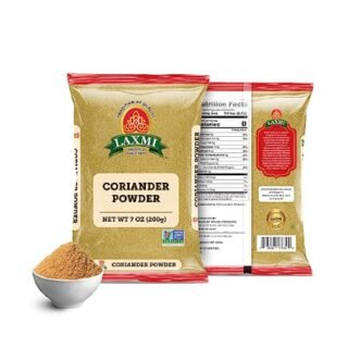 Laxmi Coriander Powder 200 gm pack, aromatic spice for cooking