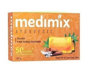 Medimix Ayurvedic Sandal and Eladi Oil Soap bar in packaging