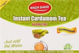 Wagh Bakri Instant Cardamom Tea - Karak Chai Unsweetened packaging