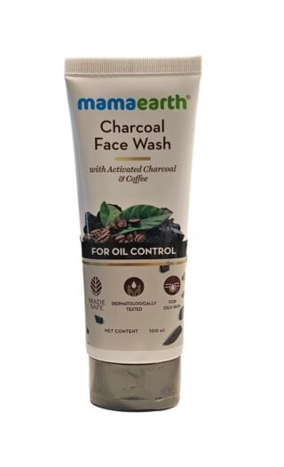 Mamaearth Charcoal Face Wash 100 ml bottle for deep cleansing.