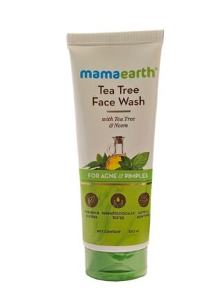 Mamaearth Tea Tree Face Wash 100 ml bottle with a clean design