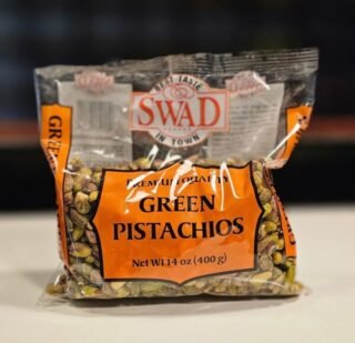 SWAD Premium Quality Green Pistachios in a 14oz package