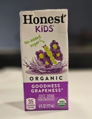 Honest Kids Organic Goodness Grapeness Juice Drink packaging