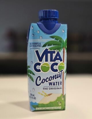Vita Coco Coconut Water in a 330ml carton, refreshing and hydrating beverage.