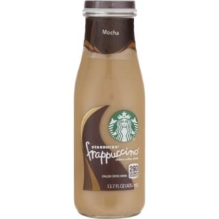 Starbucks Mocha Frappuccino chilled coffee drink in a cup