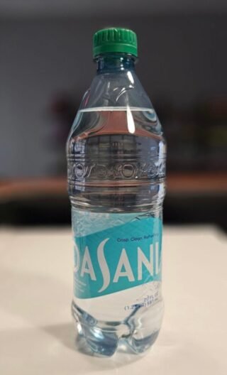Dasani Purified Water bottle on a white background