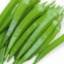 Fresh okra in a prepackaged 1lb container for healthy meals.