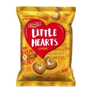 Heart-shaped cookies from Britannia, perfect for snacking.