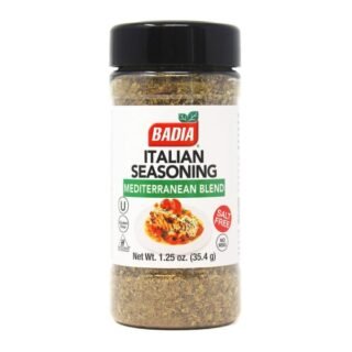 Badia Italian Seasoning 1.25 Oz package featuring a blend of Italian herbs.