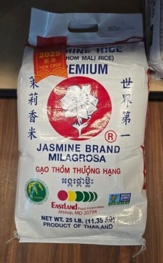 25 lb bag of Eastland Corporation Jasmine Rice