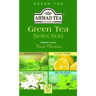 Pack of 20 foils of Ahmad Tea Green Tea selection