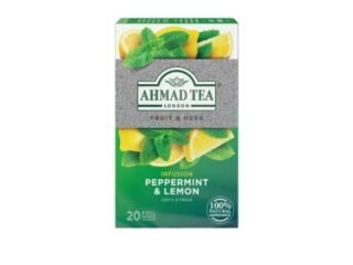 Box of Ahmad Tea Peppermint and Lemon Tea with 20 foil teabags