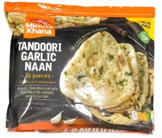 Haldiram's Tandoori Garlic Naan value pack, freshly baked Indian bread