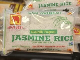 5 lb package of Red Elephant brand Jasmine Rice