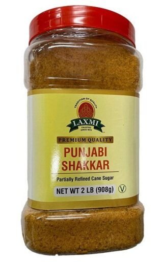 Laxmi Punjabi Jaggery Powder in a 2lb package, ideal for cooking and baking.