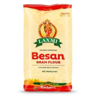 Laxmi Besan Flour package, 2 lb, made from pure chickpeas