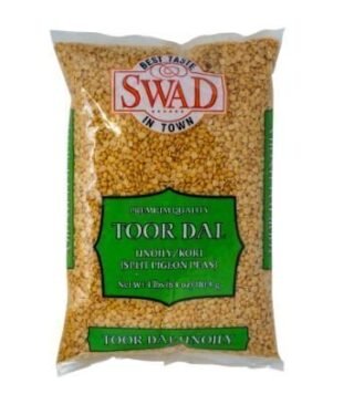 Swad Toor Dal Split Pigeon Peas in a 4LB package