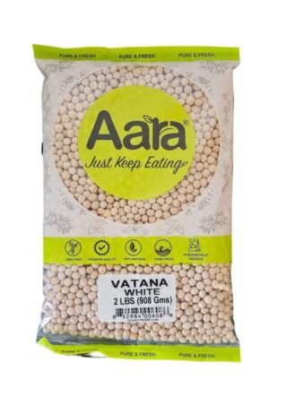Aara White Vatana Whole 2 Lb package for cooking curries and stews