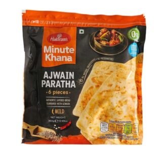 Haldirams Ajwain Paratha pack of 360 Gm, traditional Indian bread with ajwain seeds.